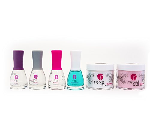 Revel Nail ~ Made in the USA ~ French Manicure Dip Powder kit ~ 6 piece set Revel Nail ~ Made in the USA ~ French Manicure Dip Powder kit ~ 6 piece set