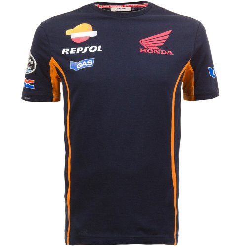 Honda Gas Repsol Team Moto GP T-Shirt Blue, Marquez Pedrosa Official New