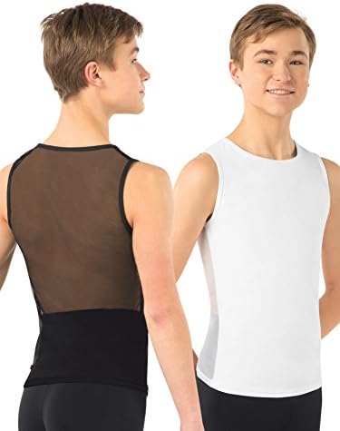 Mariia Adult Misha Mesh Back Tank Dance Top,ME811SLTS,Slate,Small