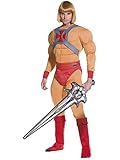 Mens He-Man with Inflatable Sword He Man Prince Adam 1980s Cartoon TV Stag Do Fancy Dress Costume Outfit (Large)