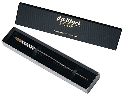 da Vinci Watercolor Series 35 Maestro Paint Brush, Round Long Taper Kolinsky Red Sable with Gift Box, Size 8