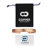 Copper Compression Twisted Copper Bracelet for Arthritis - 99.9% Pure Copper Magnetic Therapy 12 Magnet Bangle Bracelet for Men + Women. Therapeutic Bracelets for Carpal Tunnel, RSI, Joint Pain, Golf