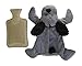Hot Water Bottle with Gray Plush Puppy Dog Cover