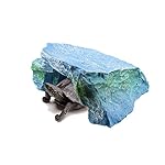 Reptile Cave Den Habitat Reptile Rock Hide Cave Habitat Turtle Floating Platform Aquarium Decoration Fish Tank Ornament by Awtang C