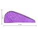 SOFTOWN Microfiber Hair Drying Towel Wrap Super Absorbent for Women with Short Hair (11 x 28 inch, Purple-Long-2 Pack)