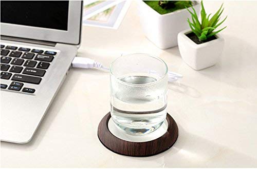 Coffee Warmer USB Mug Warmer Beverage/Drink/Tea Warmer for Office/Home Use (Dark Wood Grain)