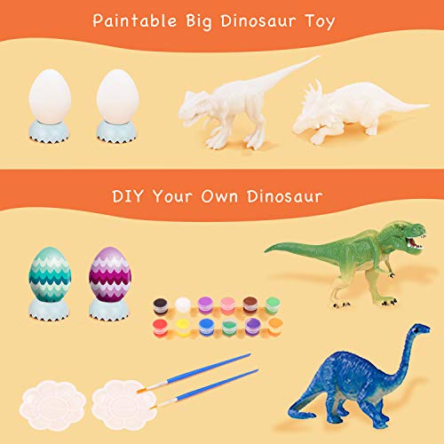 Herefun Dinosaurier Malset für Kinder, 3D Dinosaurier Bemalen Malsets Dinosaurier Spielzeug Malsets mit Spielmatte… – Bild 5