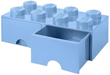 Lego Brick 8 Knobs 2 Drawers Stackable Storage Box 9 4 L Light