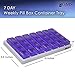 GMS 7 Day Pill Organizer Tray - Large with Removable Daily Pill Boxes with 4 Compartments Each for Reminding, Organizing, and Storing Medications, Pills, Vitamins, and Prescriptions - Purple