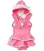 Dalary Cute Baby Girl Swimwear Bikini Bathing Suits with Hat (2T, Pink)