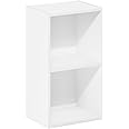 Furinno Luder Bookcase / Book / Storage, 2-Tier Cube, White