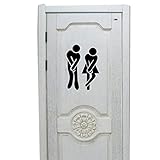 GU Angqi Black Toilet Seat Stickers Removable Arts Wallpaper Bathroom Door Decorating