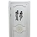GUAngqi Black Toilet Seat Stickers Removable Arts Wallpaper Bathroom Door Decorating Funny Toilet Bathroom Sign Decal Vinyl Sticker Wall Decals for Shop Office Home Cafe Hotel
