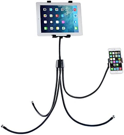 Universal Tablet Stand for all 8’’-12’’Tablets - ETMaxter Adjustable Multi-Angle Gooseneck ebook Reader Holder for Kitchen, Table, Bed, Bathroom, Sofa and Car Seats
