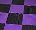 96 Pack purple/BLACK Acoustic Foam Panel Wedge Studio Soundproofing Wall Tiles 12