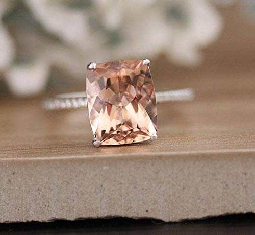 Amazon Com 11x9mm Cushion Cut Natural Peach Pink Morganite