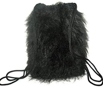 Insanity Fluffy Furry Black Backpack Bag