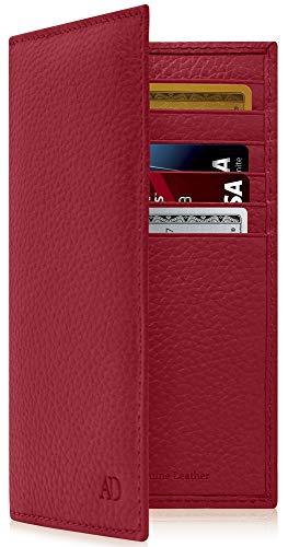 Genuine Leather Checkbook Cover For Women & Men - Checkbook Holder Check Book Covers For Duplicate Checks Card Wallet RFID