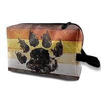 Toiletry Bag Bear Gay Flag Travel Makeup Bag for Women Cosmetic Organizer