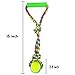AINOLWAY Medium Large Rope Dog Toys 6 Pack Set, 4 Sturdy Rope Toy with Ball and Handle for Tug of War & 1 Wooden Dog Bone & 1 Squeaker Football, Assortment for Large Breeds and Big Puppies