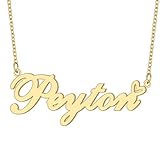Peyton Personalized Name Necklaces 18K Gold Plated