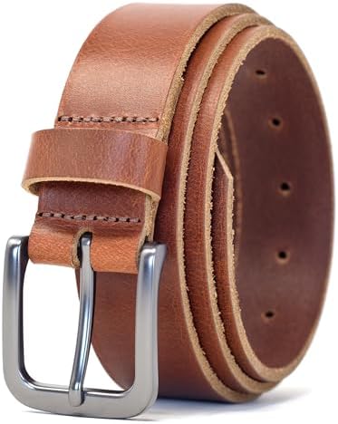 Beltiscool Square Buckle Grommets Vintage Distressed Leather  display picture 1