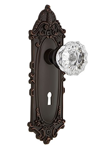 Nostalgic Warehouse Victorian Plate with Keyhole & Interior Crystal Door Knob