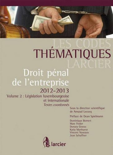 Droit pénal de l'entreprise, 2012-2013