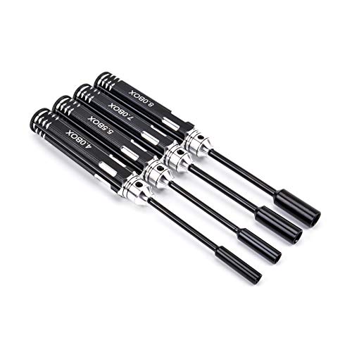 FPVKing 4pcs Hex Nut Drivers Screw driver Tools Kit Set 4.0/5.5/7.0/8.0mm NUT Key Socket Screwdrivers for RC Helicopter RC Boat RC Cars - Thumbnail 3