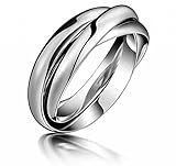 MoAndy Jewelry Stainless Steel White Men's/Women's Wedding Rings