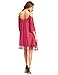 Milumia Women's Summer Cold Shoulder Crochet Lace Sleeve Loose Beach Dress Rose M
