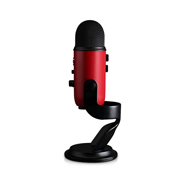 BLUE Yeti Red USB Mikrofon Bundle mit Knox Studio Ständer, Studio Kopfhörer und Popfilter (4 Stück) – Bild 7
