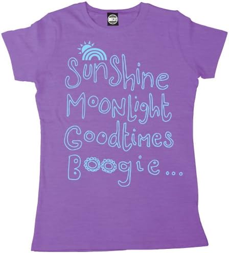 Batch1 Women's Sunshine Moonlight Goodtimes Boogie Michael Jackson Music Lyric T-Shirt