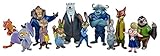 OliaDesign Zootopia Deluxe Figures Mini Action Figure Movie PVC Models, 12 Pieces