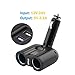 Dual USB Car Charger Adapter with 3.1A/15.5W 2 Socket Cigarette Lighter Adapter DC Outlet Car Splitter - Build-in 10A Fuse Car Socket Adapter