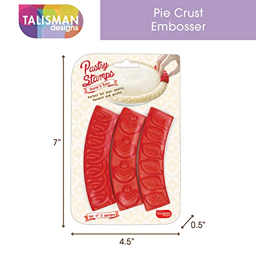 Talisman Designs Pastry Stamps Set of 3 Pie Crust Embosser Pie Decorating Tools & Gadgets