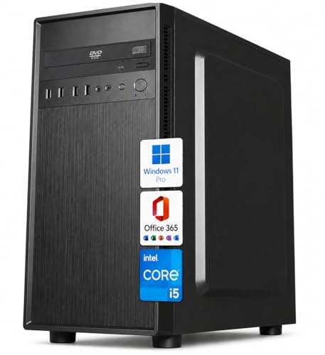 Desktop PC New • Intel Core i5 CPU • 8GB RAM DDR3 • 128GB SSD • Windows 11 Pro • WiFi • Office 365 • Ready to Use • USB 3.0 • Professional PC for Office, Home, School