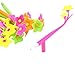 SunAngel Cute Cartoon Silicone Flower Pens + Green Grass-blade Ballpoint Silicon Grass Pen, 0.38mm Black Ink, Pack of 24, Random Color