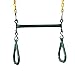 Abeaco Heavy Duty Playground Trapeze Bar with Rings Extra Long 38 Inch Chain Swing Set (Trapeze Bar)