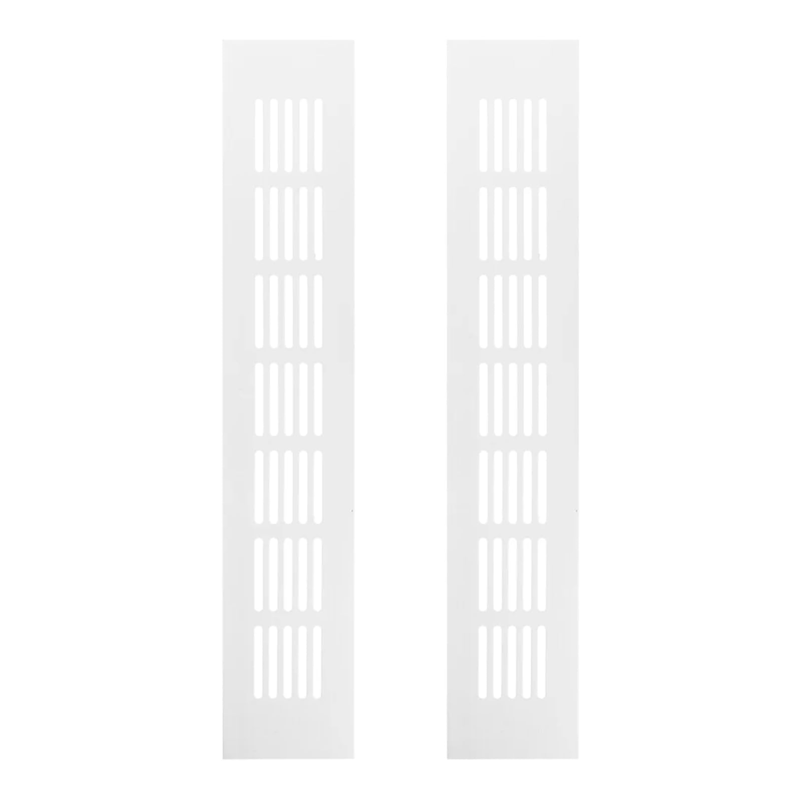 2PCS Air Vent Grille Cover,Alloy Vent Cover,Ventilation Grille Covers,For Cupboard Wardrobe Shoe cabinets Ventilation(80x200mm)