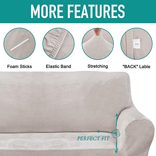 image for Rose Home Fashion RHF Velvet Loveseat Slipcover Slipcovers for Couches