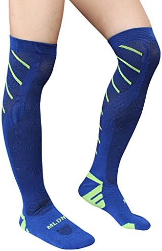 DZSbestdeal Unisex Over-the Calf Athletic Soccer Football Socks Blue2