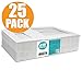 Fit Meal Prep 25 Pack Cake Boxes with Window 8 x 8 x 4 Inches Auto Pop-Up White Bakery Containers for Dessert, Cookies and Pastries, Treat Boxes Gift Packaging Boxes for Valentine's Day, Christmas