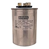 OneTrip Parts USA Run Capacitor 55+10 UF 55/10 MFD 370 VAC 2-1/2 Inch Round