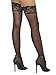 Dreamgirl Women's Plus Size Sheer Lace Top Thigh Highs