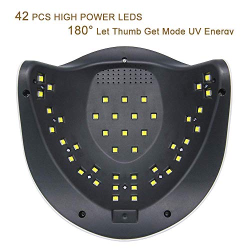 Wisdompark UV Nail Lamp,80W Nail Dryer Lamp,42 pcs UV LED Nail Lamp UV Light Curing Lamp With 4 Timer Setting/Sensor/lifting Handle for Led UV Gel Nail Polish
