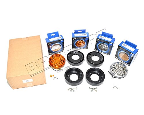 LAND ROVER DEFENDER NAS STYLE LED UPGRADE FRONT LAMP KIT OEM WIPAC PART: DA1274