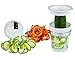 Paderno World Cuisine 2-Blade Handheld Turning Vegetable Slicer / Spiralizer, includes 2 Different Stainless Steel Blades