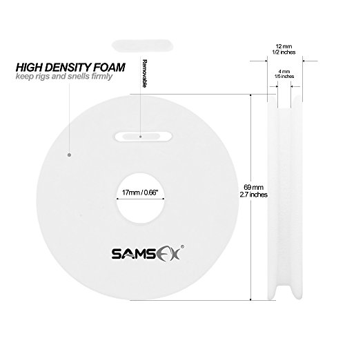 SAMSFX Tenkara Line Winder Rigging Foam Spools Sponge with Tippet Holders Combo for Fishing Line Leader Organizer Storage Accessories (Small Tippet Holder & 3 Rigging Foam Combo) - Thumbnail 3