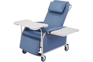 VivaComfort Bariatric Geri Chair with Front Tray, 500 lbs Capacity Recliner on Wheels